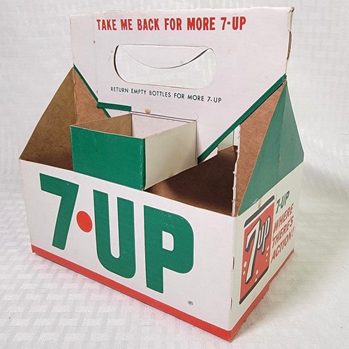 Vintage 7up soda - soda, cardboard