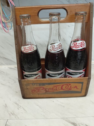 Vintage wooden pepsi carrier - pepsi,